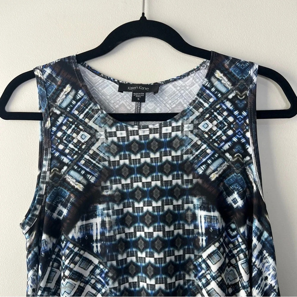 Karen Kane size S Small Trapeze diamond kaleidoscope print dress spandex comfy - Picture 3 of 8